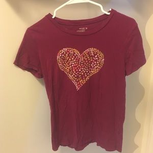 pink heart t shirt